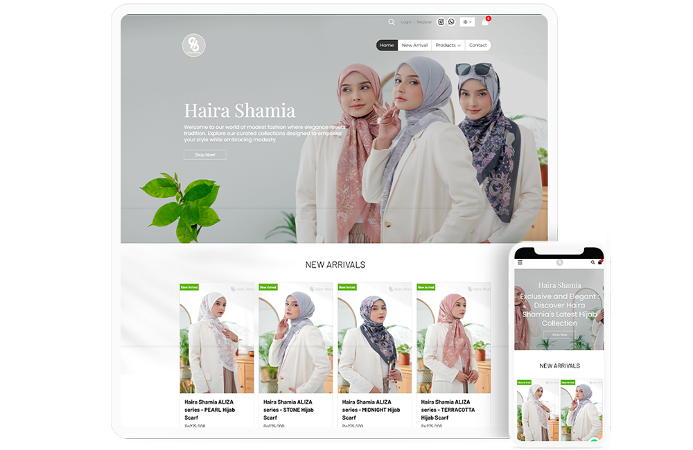 Situs web e-commerce fashion